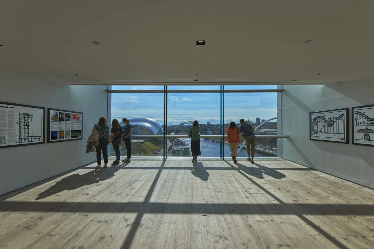 Accessible visitor welcome area inside Baltic