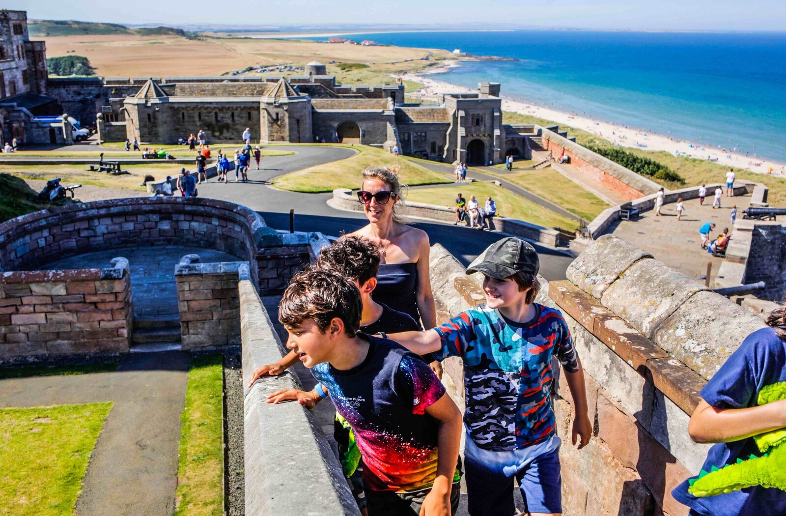 View from the battlements of Bamburgh Castle