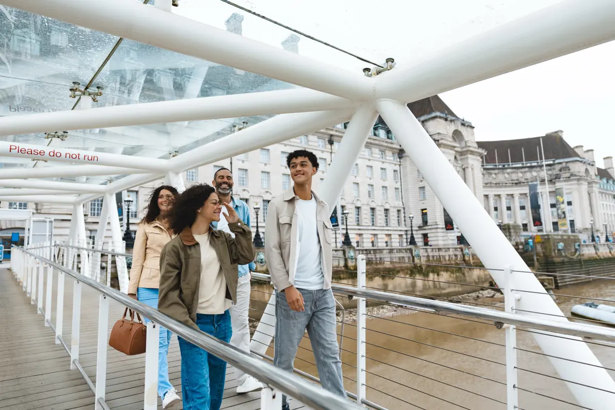 The London Eye River Cruise boat travelling on the Thames